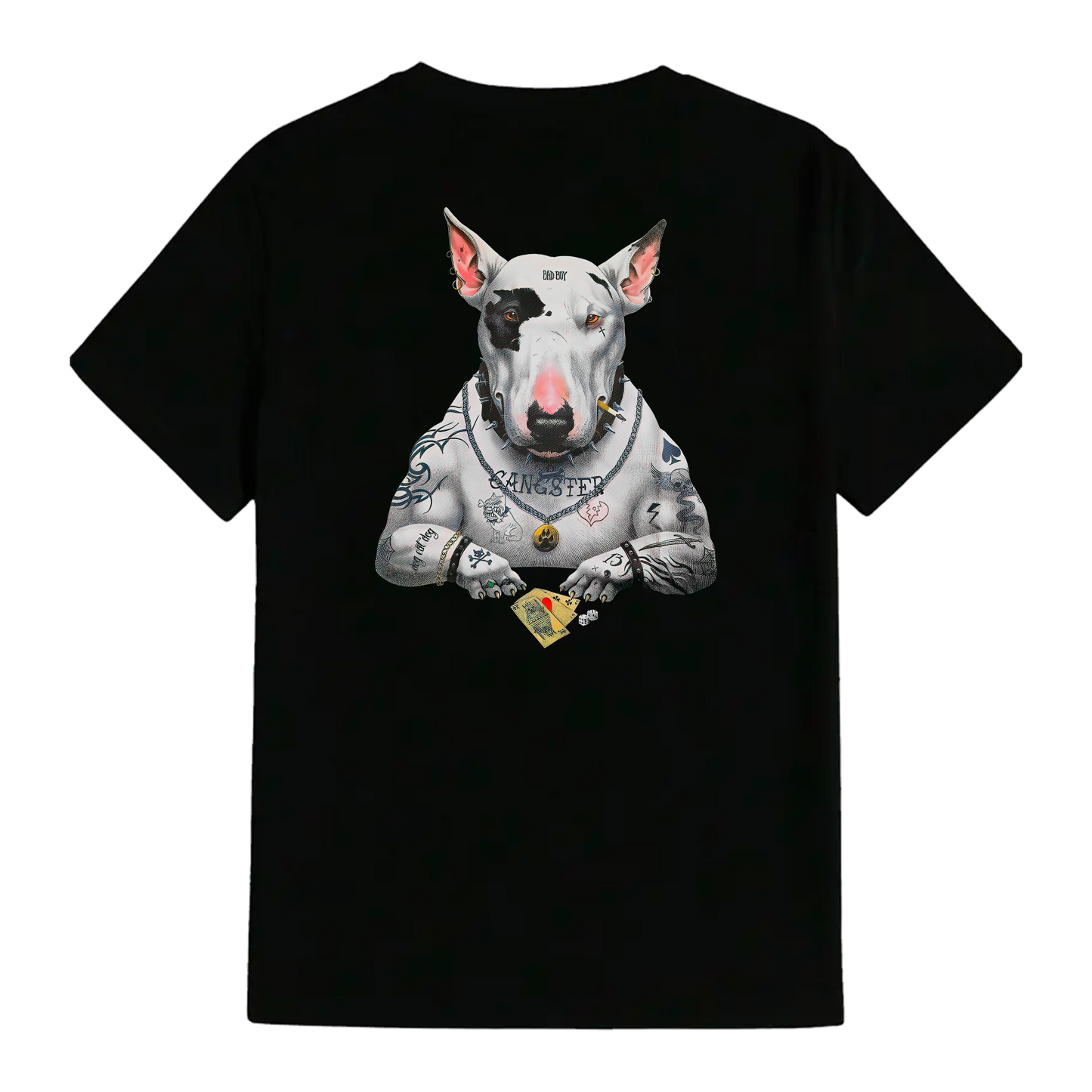 DENYVIO™ Gangster Dog – Tattooed Bull Terrier T-Shirt