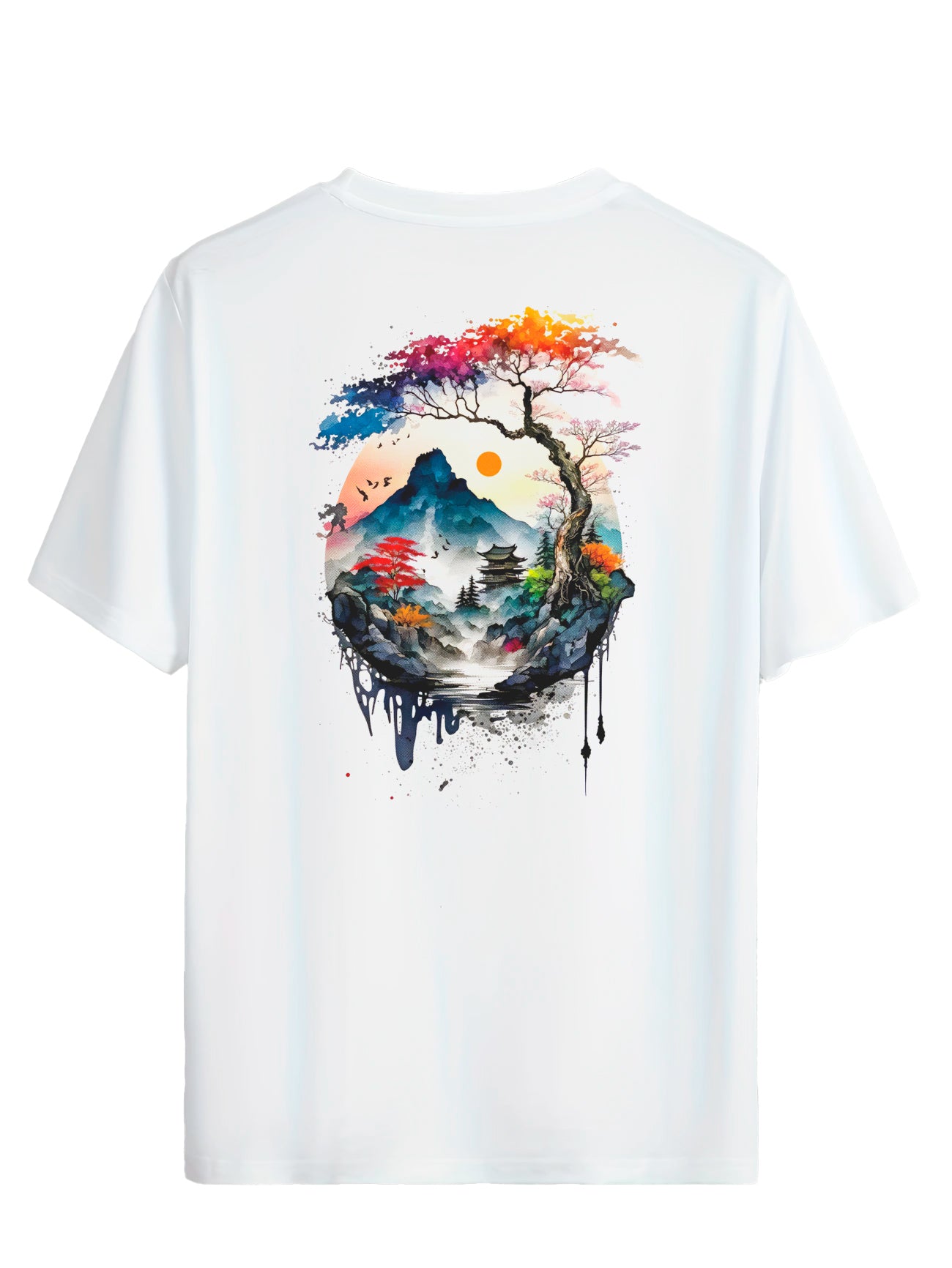 DENYVIO™ Zen Landscape – Japanese Ink & Nature Art T-Shirt