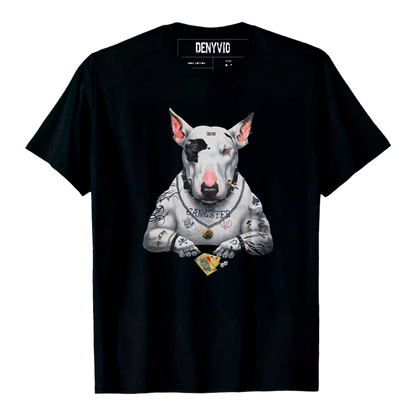 DENYVIO™ Gangster Dog – Tattooed Bull Terrier T-Shirt