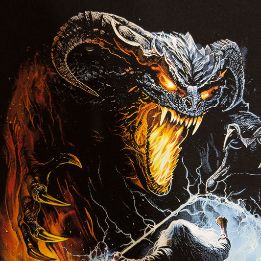 DENYVIO™ Balrog vs Wizard – Epic Fantasy Battle T-Shirt