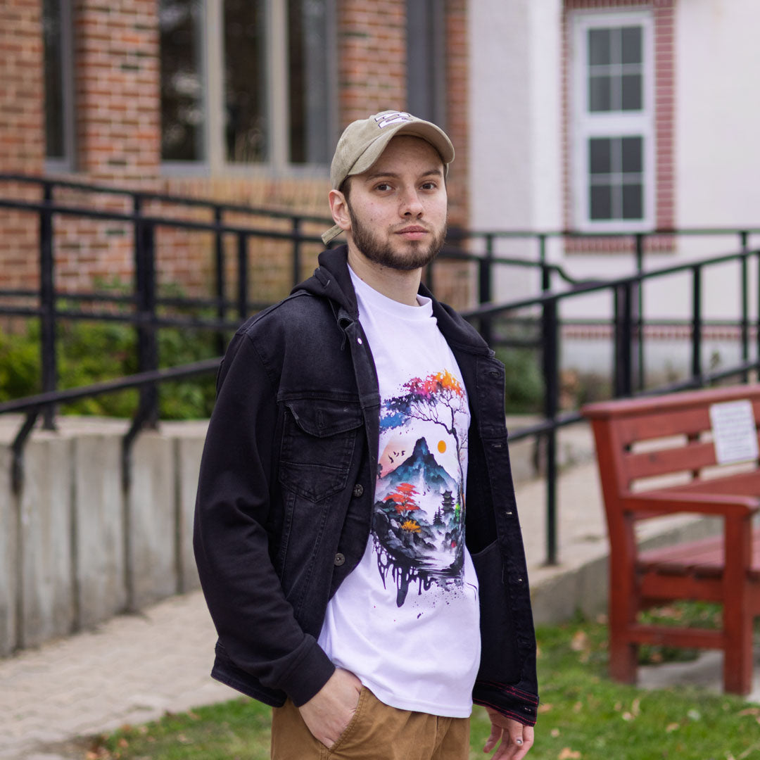 DENYVIO™ Zen Landscape – Japanese Ink & Nature Art T-Shirt