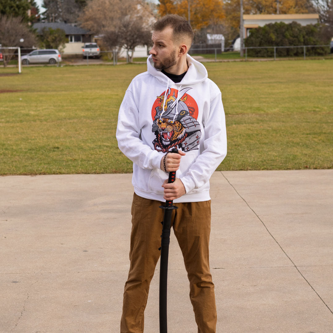 DENYVIO™ Samurai Tiger – Warrior Cat & Dragon Unisex Hoodie