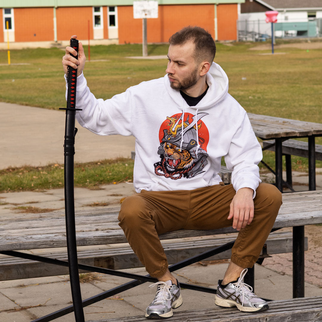 DENYVIO™ Samurai Tiger – Warrior Cat & Dragon Unisex Hoodie