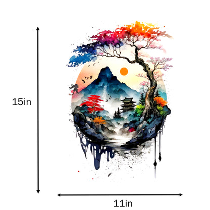 DENYVIO™ Zen Landscape – Japanese Ink & Nature Art T-Shirt