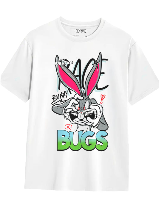 DENYVIO™ Rage Bunny – Glitched Bugs Parody T-Shirt
