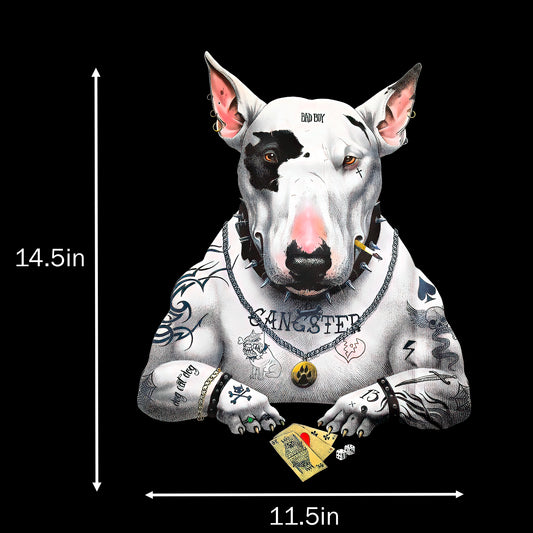 DENYVIO™ Gangster Dog – Tattooed Bull Terrier T-Shirt
