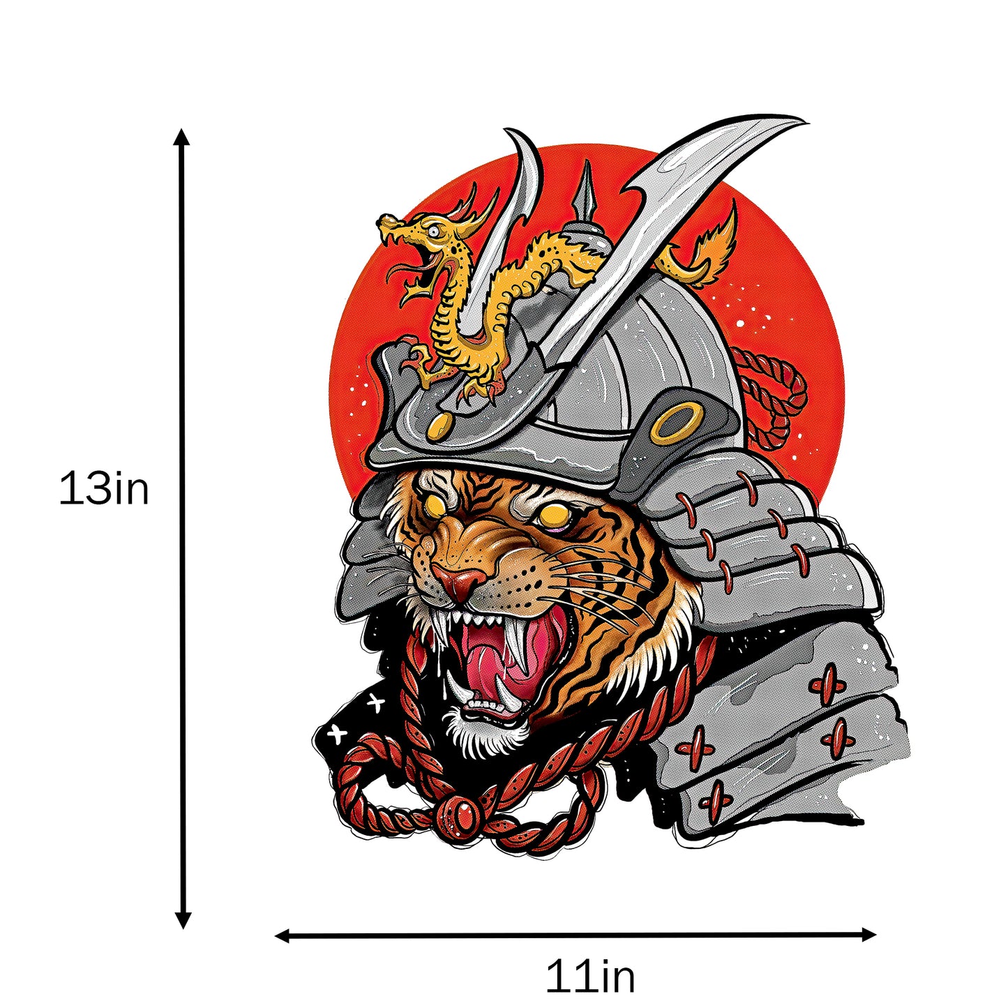 DENYVIO™ Samurai Tiger – Warrior Cat & Dragon T-Shirt