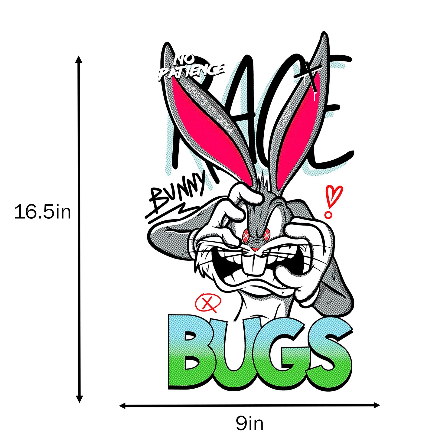 DENYVIO™ Rage Bunny – Glitched Bugs Parody T-Shirt