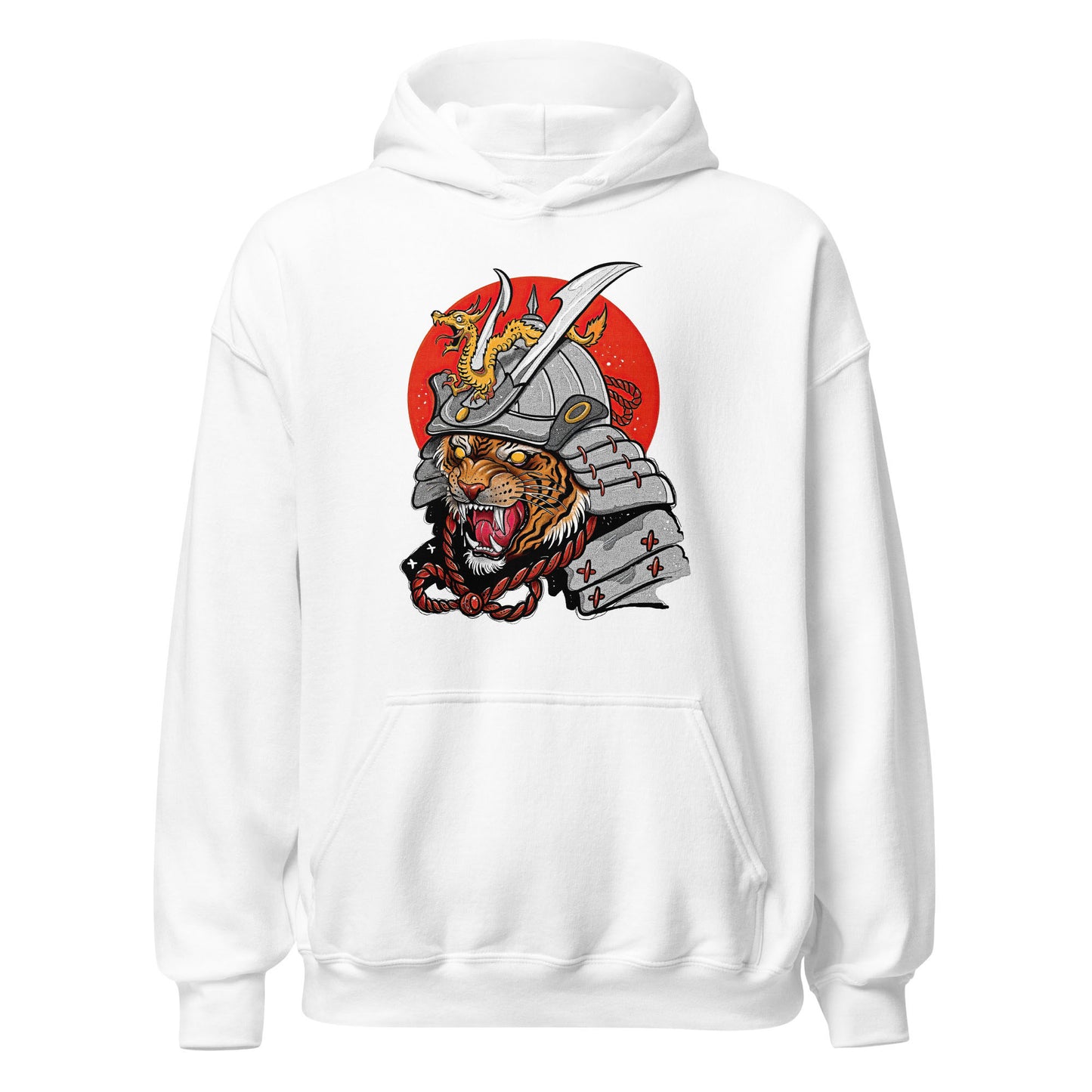 DENYVIO™ Samurai Tiger – Warrior Cat & Dragon Unisex Hoodie